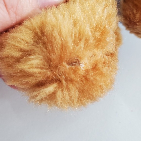 Train Conductor Teddy Bear Plush Vintage 90s Overalls Brown 12" Soft Toy - Picture 5 of 8